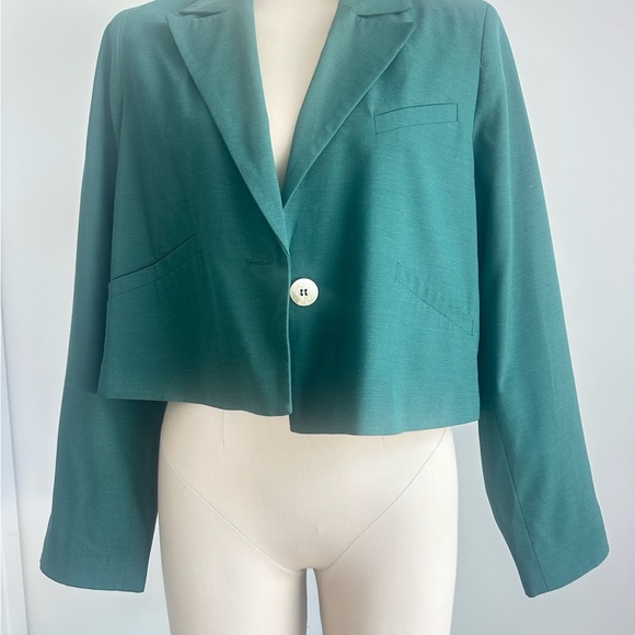 Ganni Green and Cream Top - Picture 4 of 7